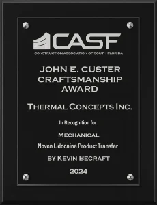 2024 Custer Craftsmanship Award Plaque-Thermal-Concepts